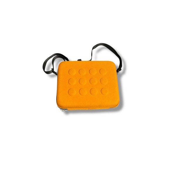 IKEA Family Upptacka Orange Hardshell Laptop Bag Tech Organizer Messenger Case